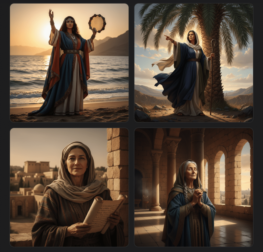 米利暗、底波拉、户勒大、亚拿