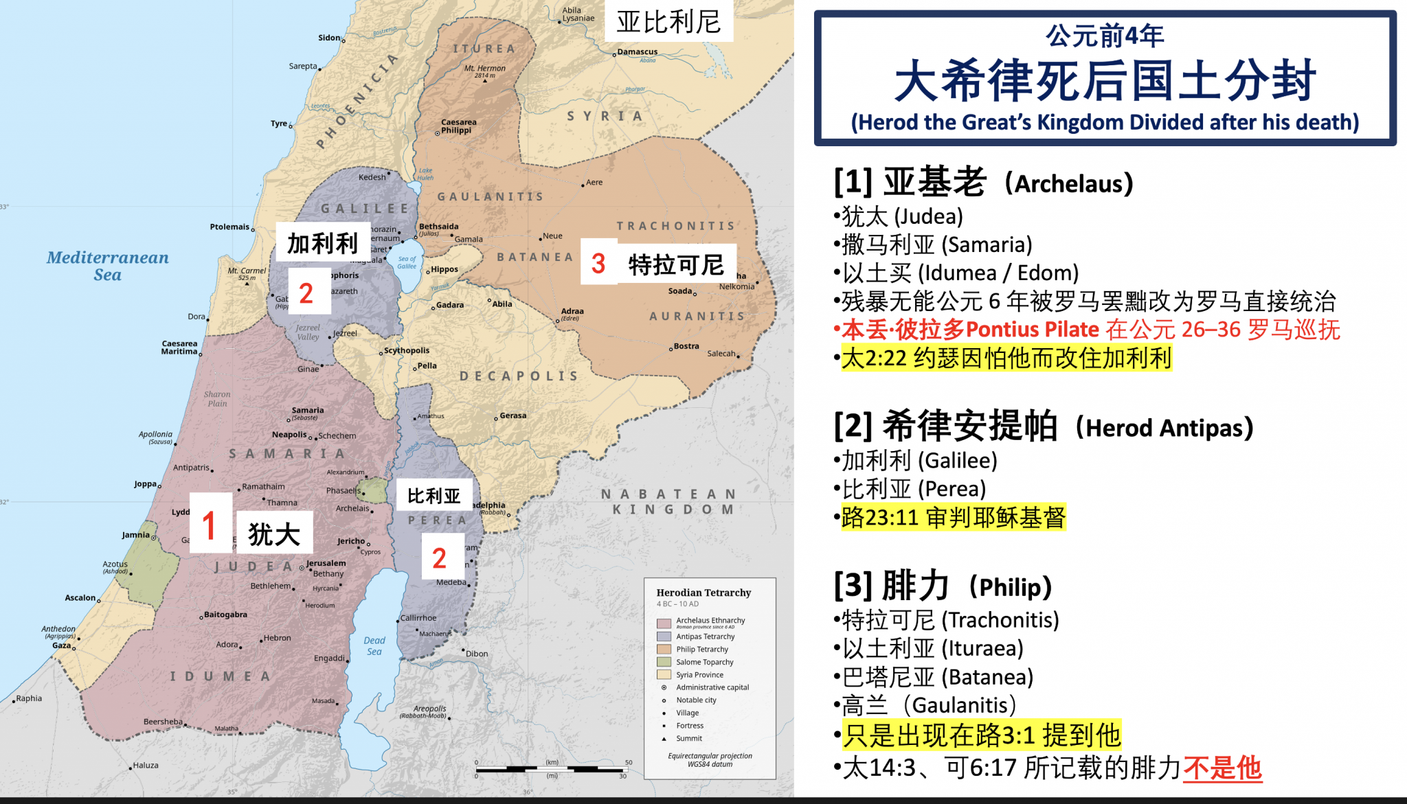 大希律国土分封 - 李健发牧师