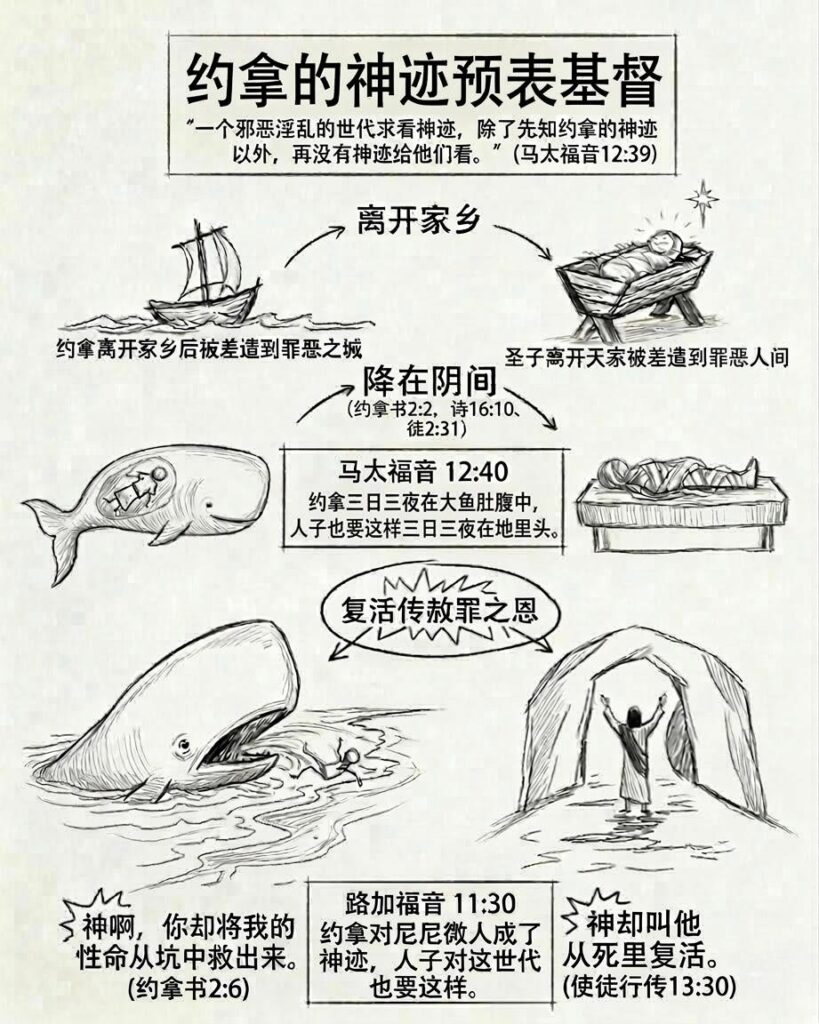 除了先知约拿的神迹以外，再没有神迹给他们